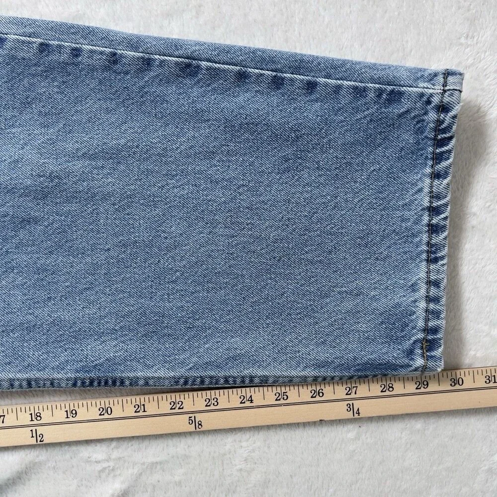 Vtg Tommy Hilfiger Jeans Mens Sz 38/30 Fits 34x29 Blue Baggy Tapered Y2K 90s